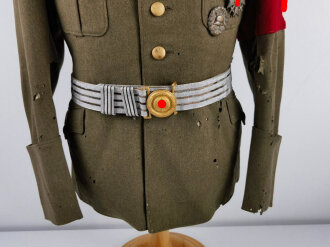 Reichsarbeitsdienst, Uniformrock mit Hose sowie Feldbinde des Obergeneralarbeitsführer Viktor Band.