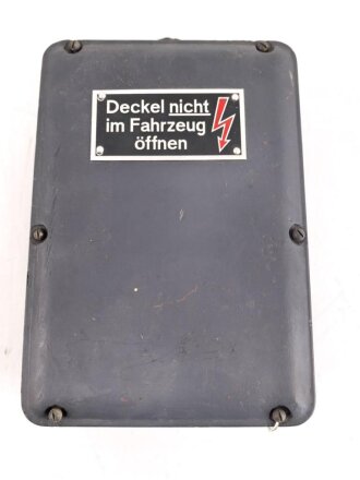 Einankerumformer Umformersatz E.U.a2 datiert 1941, Für Stromversorgung in Wehrmacht Panzerfahrzeugen ( Fu 5 radio sets mit Ukw.E.e ). Komplett überarbeitet, das Deckelschild ist eine Sammleranfertigung