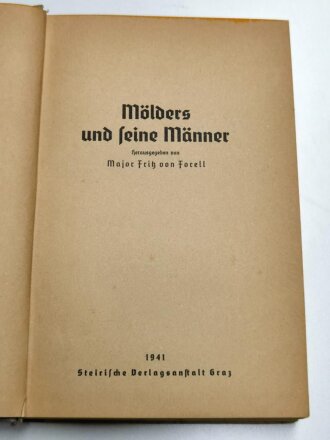 "Mölders und seine Männer", Fritz von Forell, 208 Seiten, 1941, gebraucht, DIN A5