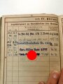 Wehrpaß Heer, eingestellt am 11.Februar 1942 bei leichte Artillerie Ersatz Abteilung 178 Ulm