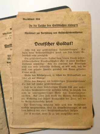 Soldbuch Luftwaffe, ausgestellt am 1.9.39 bei Fliegerhorstkompanie Fürstenfeldbruck