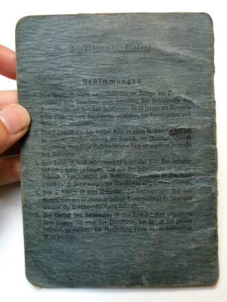 Soldbuch Luftwaffe, ausgestellt am 1.9.39 bei Fliegerhorstkompanie Fürstenfeldbruck