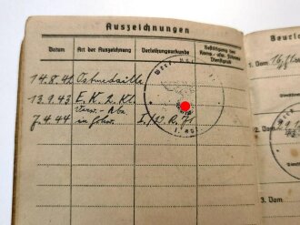 Soldbuch Heer, ausgestellt am 6.1.1945 bei 2./ Werf.Rgt.71