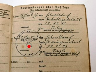 Soldbuch Heer, ausgestellt am 6.1.1945 bei 2./ Werf.Rgt.71