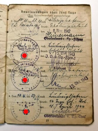 Soldbuch Heer, ausgestellt am 15.1.42 bei Infanterie Ersatz Btl. ( mot ) 118