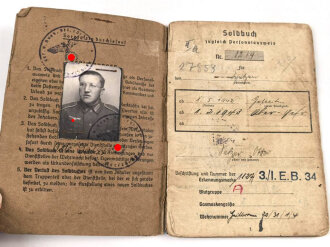 Soldbuch Heer, ausgestellt am 10.Oktober 1940 bei 3./...