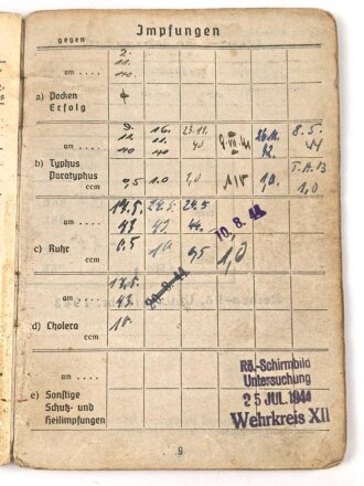 Soldbuch Heer, ausgestellt am 10.Oktober 1940 bei 3./ I.E.B. 34