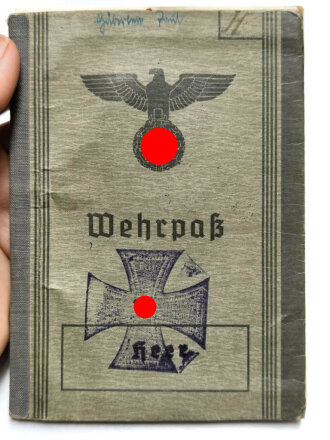 Wehrpaß Heer, eingestellt am 10.Juni 1940 bei 1.Komp. Ers. Btl. 460 Göding