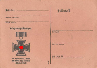 Feldpostkarte blanko " Das Eiserne Kreuz 2.Klssse"