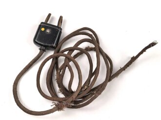 Kabel mit Stecker für einen Doppelfernhörer der Wehrmacht