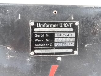 Luftwaffe, Umformer U.10/E, Ln 27377 für Fu.G 10....