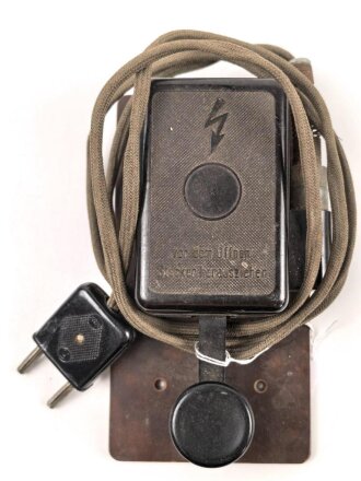 Morsetaste Wehrmacht, ungereinigtes Stück, Stecker und Kabel unrichtig ergänzt Funktion nicht geprüft