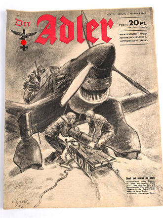 Der Adler "Start bei minus 30 Grad" Heft Nr. 3 vom 3. Februar 1942 