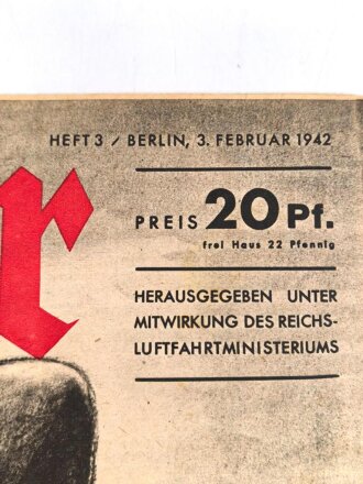 Der Adler "Start bei minus 30 Grad" Heft Nr. 3 vom 3. Februar 1942 