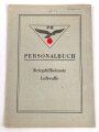 Personalbuch für Luftwaffenhelfer. Ausgestellt auf einen HJ Angehörigen aus Regensburg, Dienst bei schwere Heimatflakbatterie 206 ab 07/1943