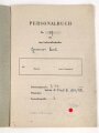 Personalbuch für Luftwaffenhelfer. Ausgestellt auf einen HJ Angehörigen aus Regensburg, Dienst bei schwere Heimatflakbatterie 206 ab 07/1943