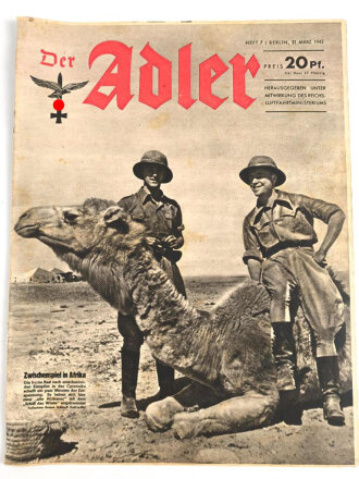 Der Adler "Zwischenspiel in Afrika" Heft Nr. 7 vom 31. März 1942 