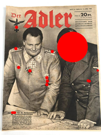 Der Adler "Der Führer und der Reichsmarschall bei Operationsbesprechungen" Heft Nr. 8 vom 14. April 1942