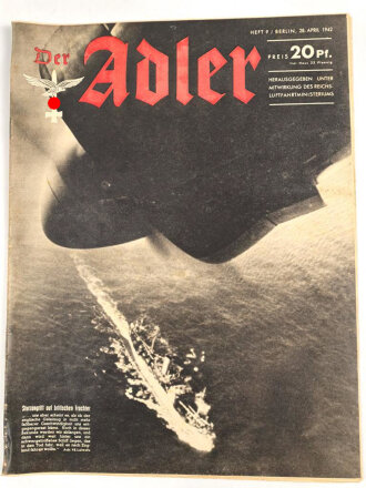 Der Adler "Sturzangriff auf britischen Frachter" Heft Nr. 9 vom 28. April 1942 