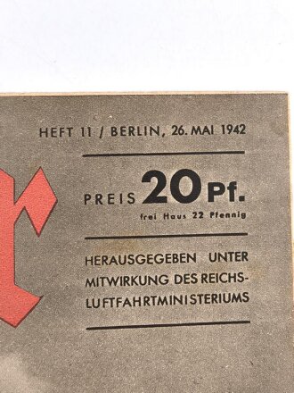 Der Adler "Das erste unsymmetrische Flugzeug" Heft Nr. 11 vom 26. Mail 1942 