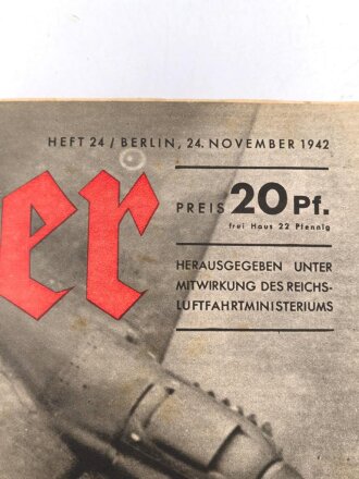 Der Adler "Im rollenden Angriff" Heft Nr. 24  vom 24. November 1942 