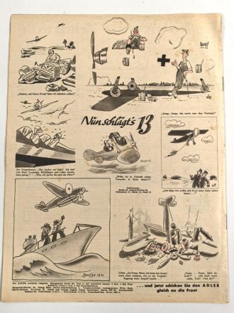 Der Adler "Drei auf einen Streich" Heft Nr. 25  vom 8. Dezember 1942 