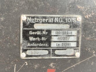 Luftwaffe, Netzgerät NG.10/s, Ln 27391....