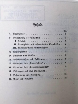 REPRODUKTION H.Dv. 95/19 "Polwechsler und...