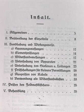 REPRODUKTION H.Dv. 95/21 "Das Feldmeßkästchen 18", 36 Seiten, DIN A6