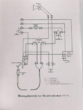 REPRODUKTION L.Dv. 702/1 "Luftnachrichtentruppe, Teil 1 Gerätebeschreibung - Heft 4 Der Wandfernsprecher OB 04", 28 Seiten, DIN A5