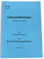 REPRODUKTION L.Dv. 702/1 "Luftnachrichtentruppe, Teil 1 Gerätebeschreibung - Heft 29 Das Feldsicherungskästchen", 11 Seiten, DIN A5