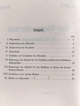 REPRODUKTION H.Dv. 95/27 "Der Klappenschrank zu 10...