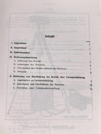 REPRODUKTION D877/5 "Gebrauchsanleitung für Lichtsprechgerät 80/80 mm", 16 Seiten, DIN A5