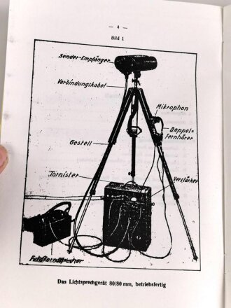 REPRODUKTION D877/5 "Gebrauchsanleitung für Lichtsprechgerät 80/80 mm", 16 Seiten, DIN A5