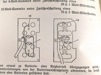 REPRODUKTION D1029/6 "Merkblatt zur Bedienung des Wehrmacht=Rundfunkempfängers WR 1/P", ca. 20 Seiten, DIN A5