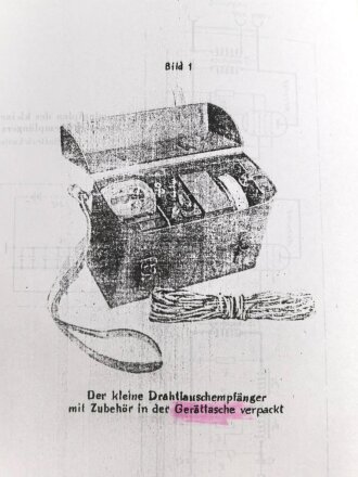 REPRODUKTION D1063/1 "Der kleine Drahtlauschempfänger", 16 Seiten, DIN A5