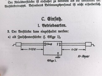 REPRODUKTION D762/5 "Merkblatt zur Bedienung des Relaisverstärkers", 12 Seiten, DIN A5