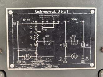 Umformer U5 a1 datiert 1937, Originallack, Funktion nicht geprüft