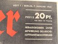 Der Adler "Einem siegreichen neuen Jahr entgegen" Heft Nr. 1  vom 7. Januar 1941