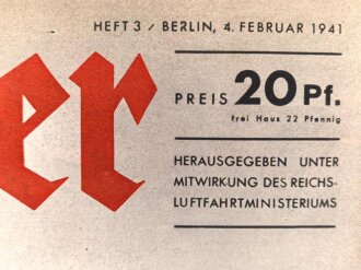 Der Adler "Lehrtruppen der deutschen Luftwaffe in Rumänien" Heft Nr. 3  vom 4. Februar 1941