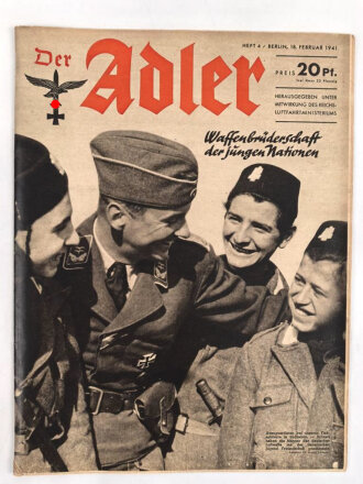 Der Adler "Waffenbrüderschaft der jungen Nationen" Heft Nr. 4  vom 18. Februar 1941