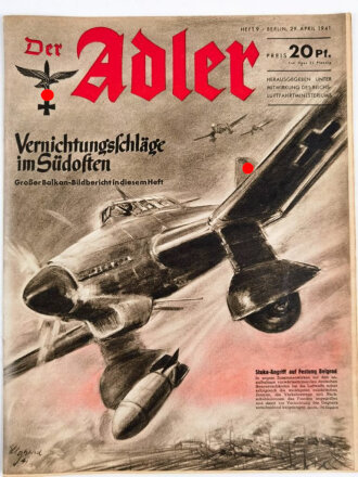 Der Adler "Stuka-Angriff auf Festung Belgrad" Heft Nr. 9  vom 29. April 1941