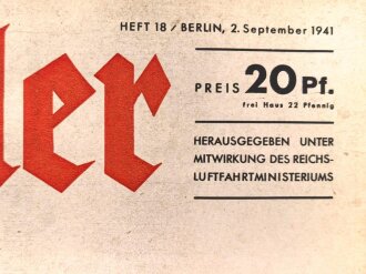 Der Adler "Dem Endsieg entgegen!" Heft Nr. 18  vom 2. September 1941