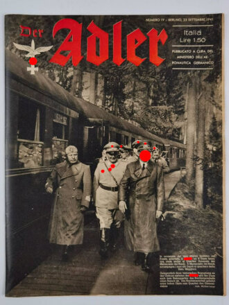 Der Adler "Der Führer und der Duce im Stabsquartier des Reichsmarschalls" deutsch/italienische Ausgabe Heft Nr. 19  vom 23. September 1941