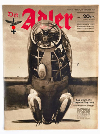 Der Adler "Das deutsche Torpedo- Flugzeug" Heft Nr. 21  vom 14.Oktober 1941