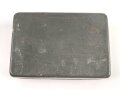 Zünderdose Wehrmacht aus Blech. Originallack, datiert 1938. 10,5 x 7 x 3cm