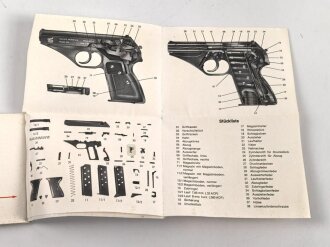 "Mauser Hahn- Selbstspannerpistole Modell HSc, 28 seitige Bedienungsanleitung.