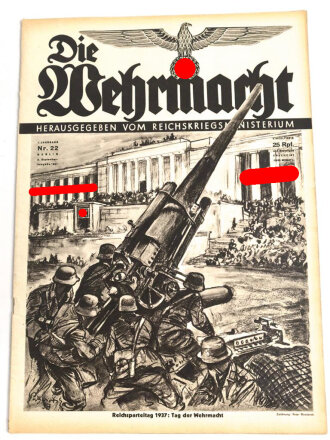 Die Wehrmacht "Reichsparteitag 1937: Tag der Wehrmacht", Heft Nr. 22 , Zweite September Ausgabe 1937