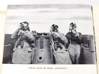 "Boot greift wieder an!- Ritterkreuzträger erzählen" datiert 1943, 320 Seiten, DIN A5, stark gebraucht, Einband fast loße