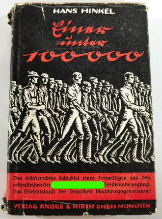 "Einer unter Hunderttausend" datiert 1937, 264 Seiten, gebraucht, DIN A5